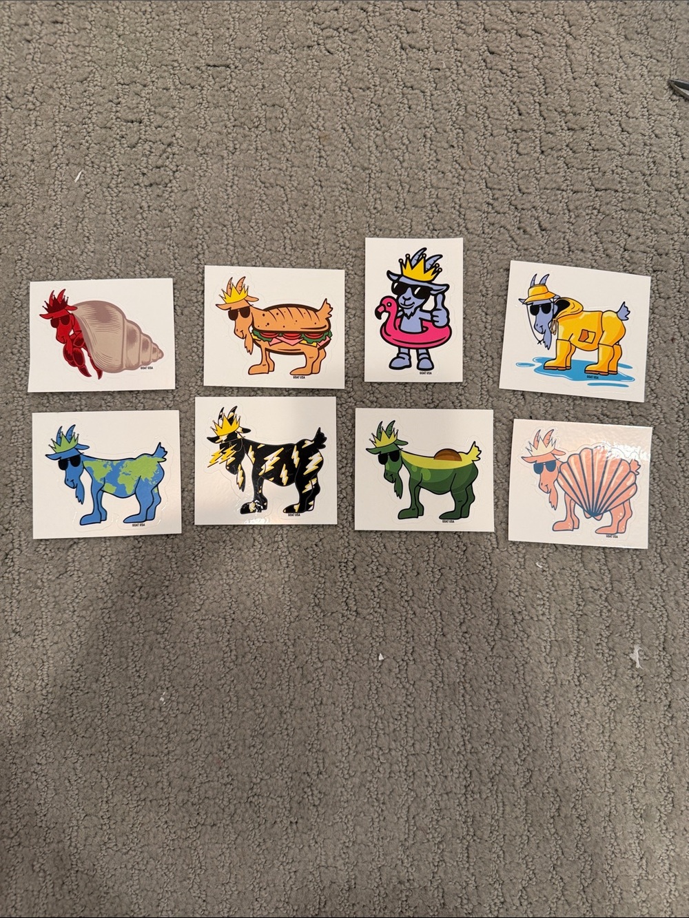 GOAT USA STICKER BUNDLE - set of 8!